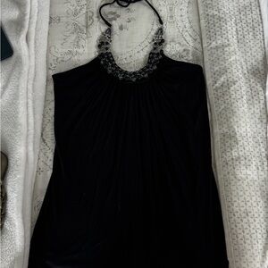 Elegant Black Halter Top